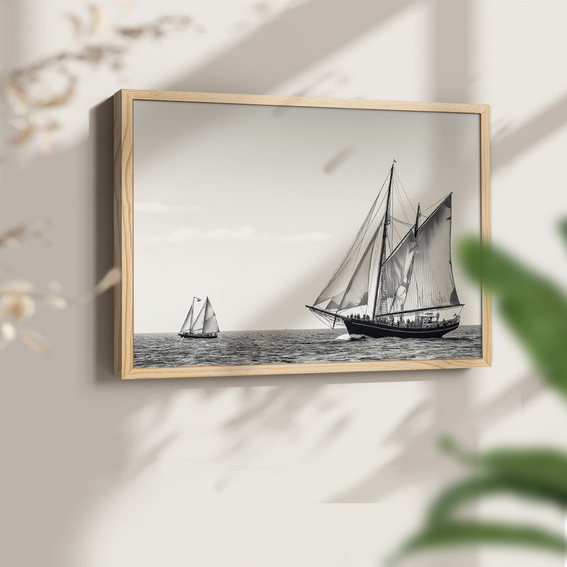 Nautical Series-LII - Reproduction encadrée - Restickable, H 8 po x l 10 po, Naturel