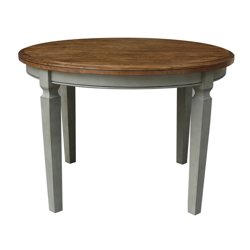 Patridge Round Solid Wood Dining Table, Stone