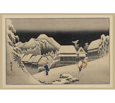 « kanbara » par ando hiroshige, reproduction d’art