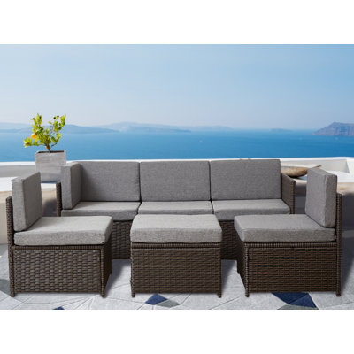 VanGogh 6 - Person Patio Conversation Set with Cushions