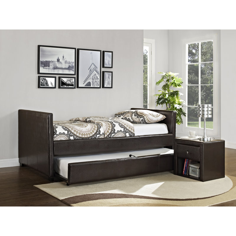 Mariano Upholstered Daybed, Brown