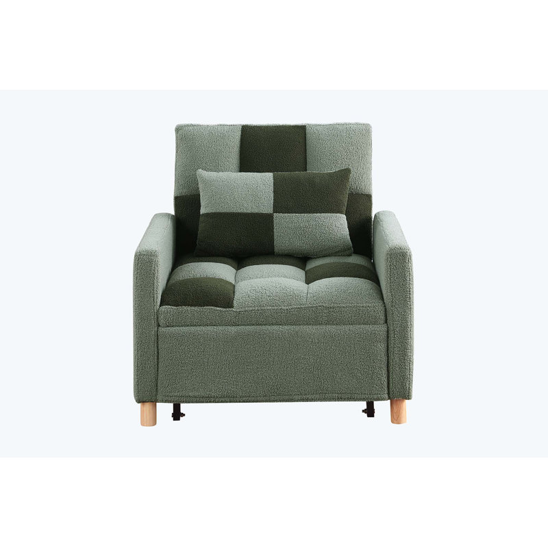 Chaise d'appoint rembourrée Somdath, Vert double