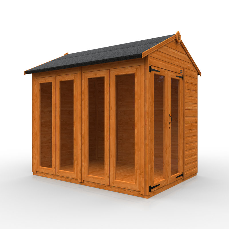 8x6w TigerFlex® Shiplap Apex Full Pane Summerhouse