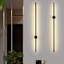 Macaullay 39.37" Black Flush Mount Wall Light