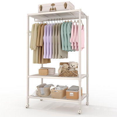 115.57cm Rolling Clothing Rack