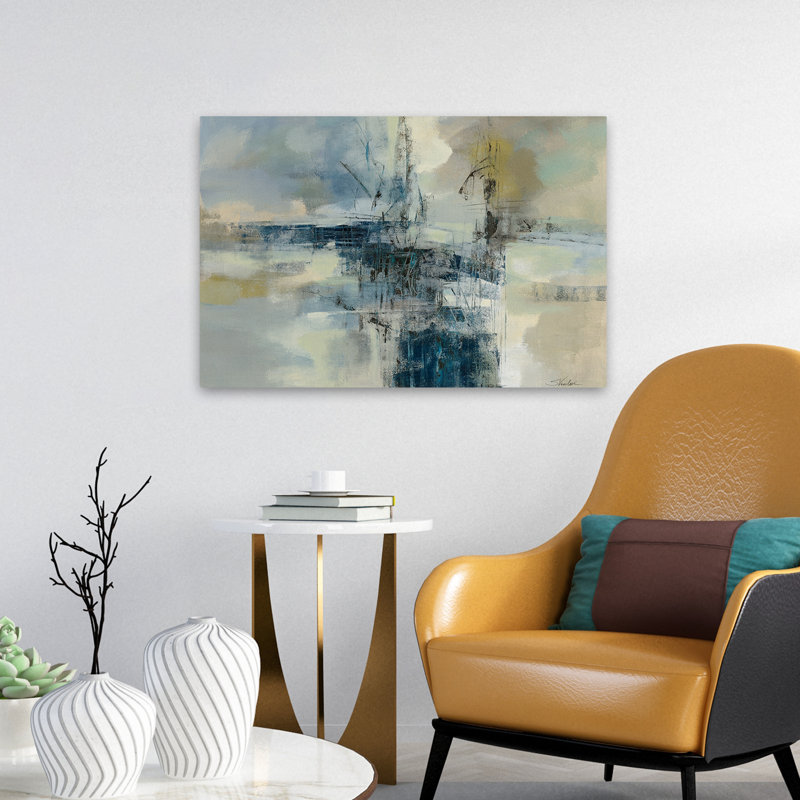 Abstrait - port de mer, H 16 po x l 24 po