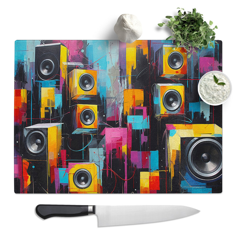 Speakers Abstract  Glass Chopping Board