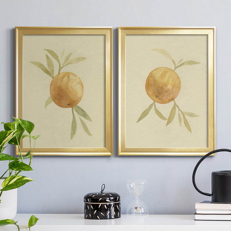 «Dappled Oranges I», reproduction encadrée de qualité supérieure - prête à être accrochée, H 42,5 po x l 30,5 po x P 1,25 po
