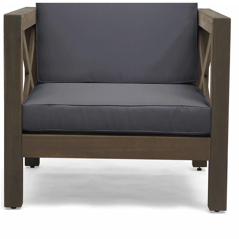 Chaise de salon de loisirs, facile à décorer, Gris foncé, Brun