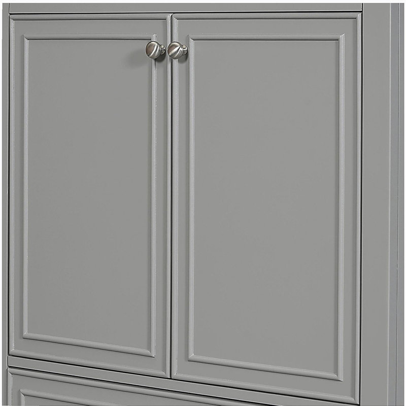 Armoire de meuble-lavabo de 30 pouces sans lavabo, armoire de salle de bain multifonctionnelle avec porte et tiroir, structure solide et panneau de densité moyenne