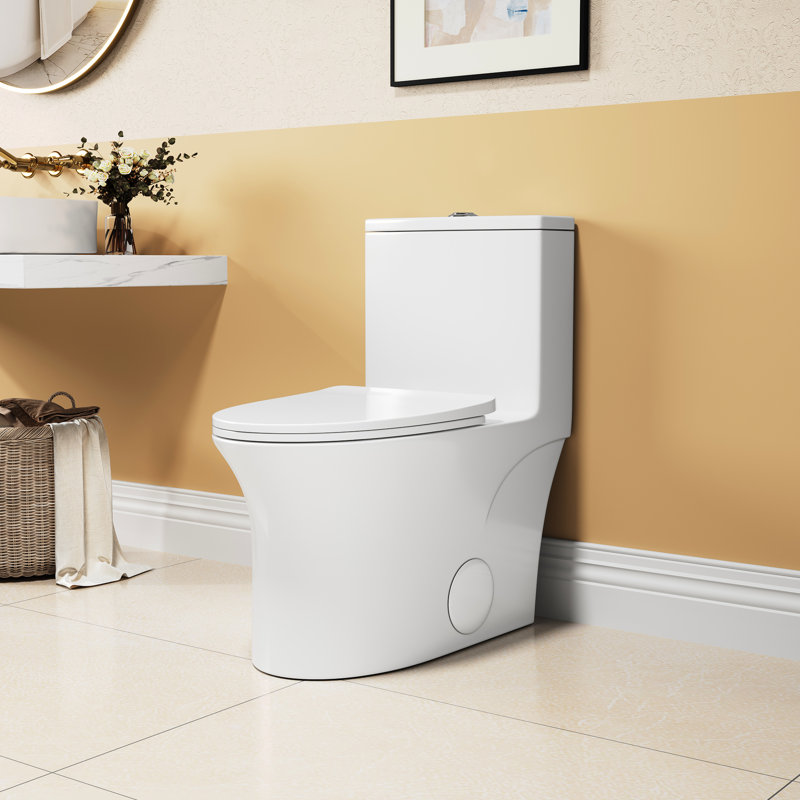 Elongated Toilet, 1.1/1.6 , Ceramic White, Comfort Height, & , Soft Close Seat T039wt Trusted