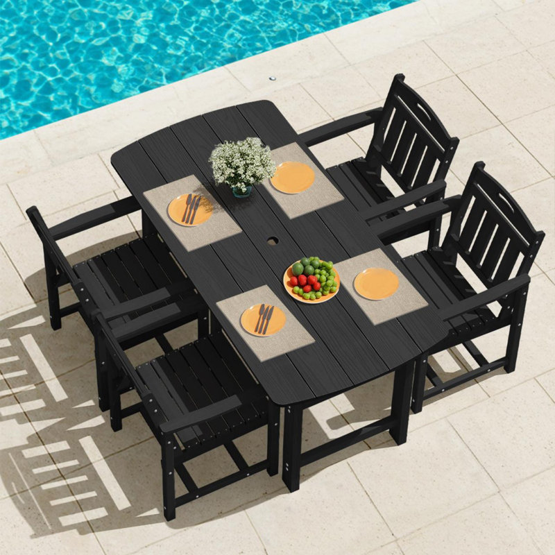 Chaises de patio pour l'extérieur, Noir