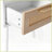 Rattan Coffee Table with Solid Wood Legs &amp; Drawer, Easy-Clean White Side Table for Living Room Bedroom, 120lbs Capacity-1312177496