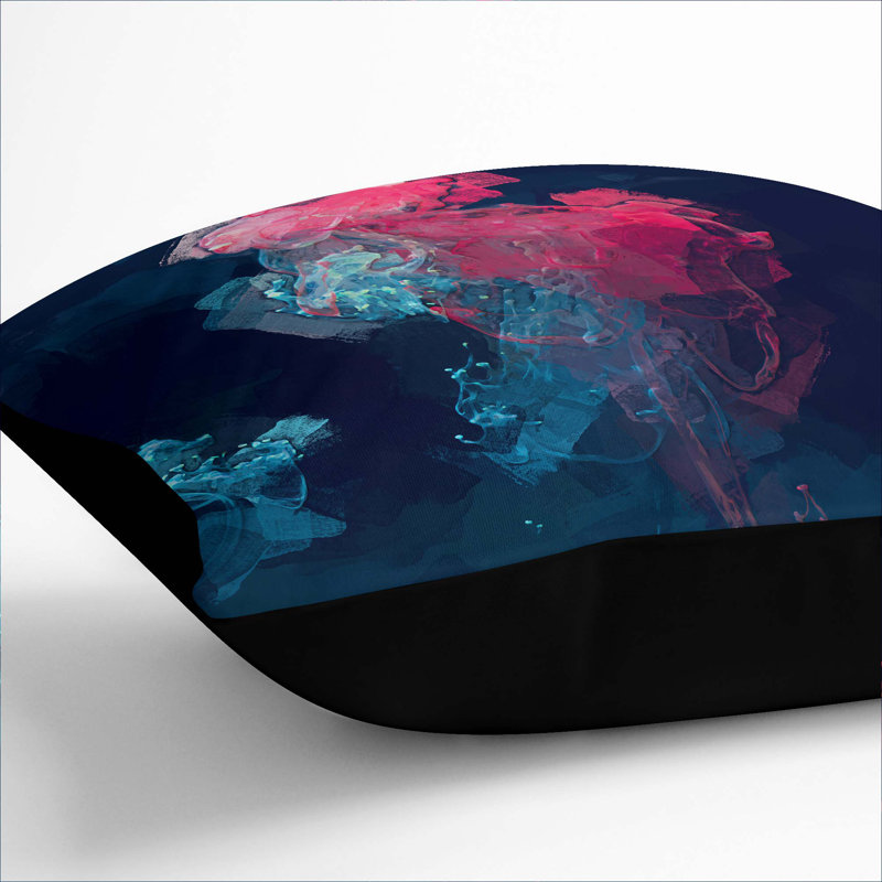 Square Throw Cushion, 40cm H x 40cm W x 15cm D, Black