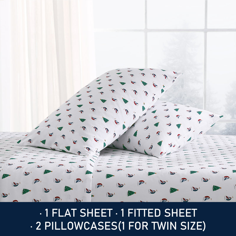 Snow White Twin Flannel Sheet Set with Graphic Detail