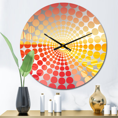 Horloge murale rose Collage du soir lumineux II - Collages abstraits