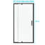 Porte de douche pivotante encadrée de 71 à 81 cm (L) x 183 cm (H) en noir mat avec verre trempé transparent de 6 mm, pellicule anti-éclats et revêtement facile à nettoyer-105653586-133948350