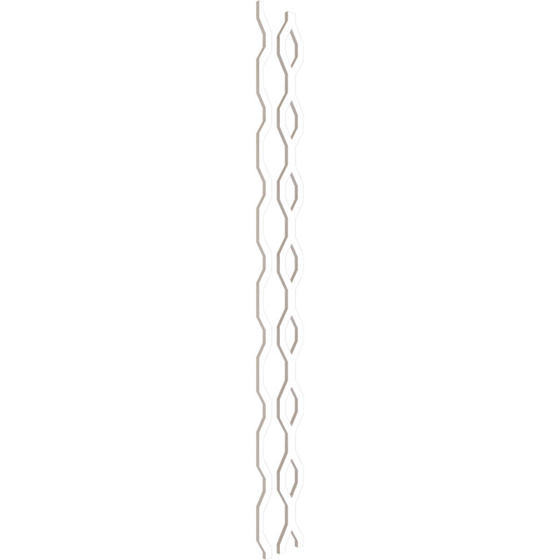 Ensemble de panneau mural décoratif à lattes réglables en PVC Wabash, H 47 po x l 3 po x P 0,37 po