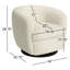 Fauteuil demi-tonneau pivotant rembourré Marcy-1356117734