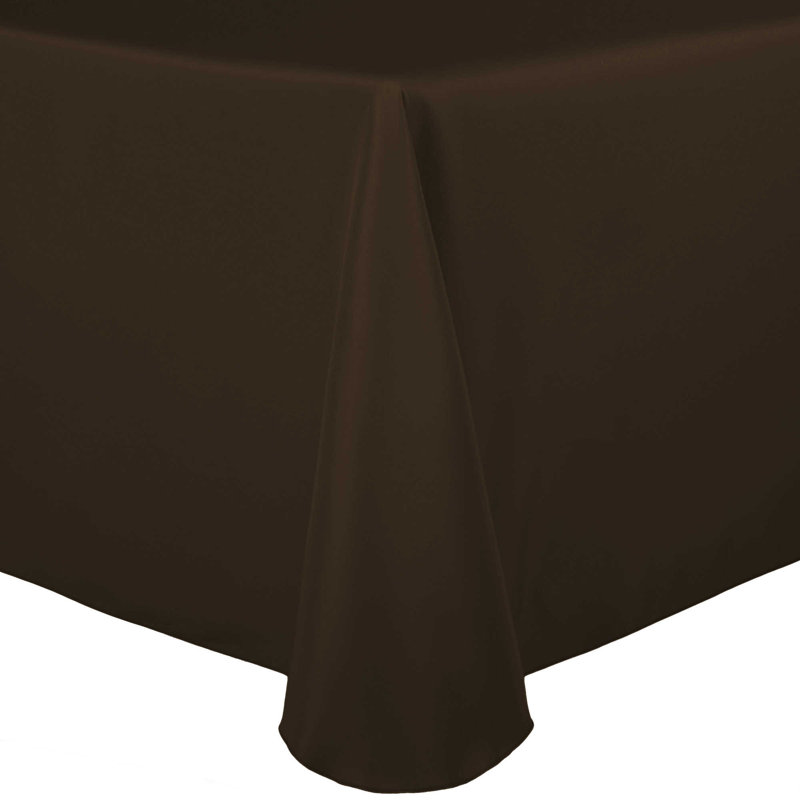 Solid Color Round Tablecloth, 120" x 72", 10, Chocolate