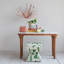 Acacia Wood Console Table With Marble Top