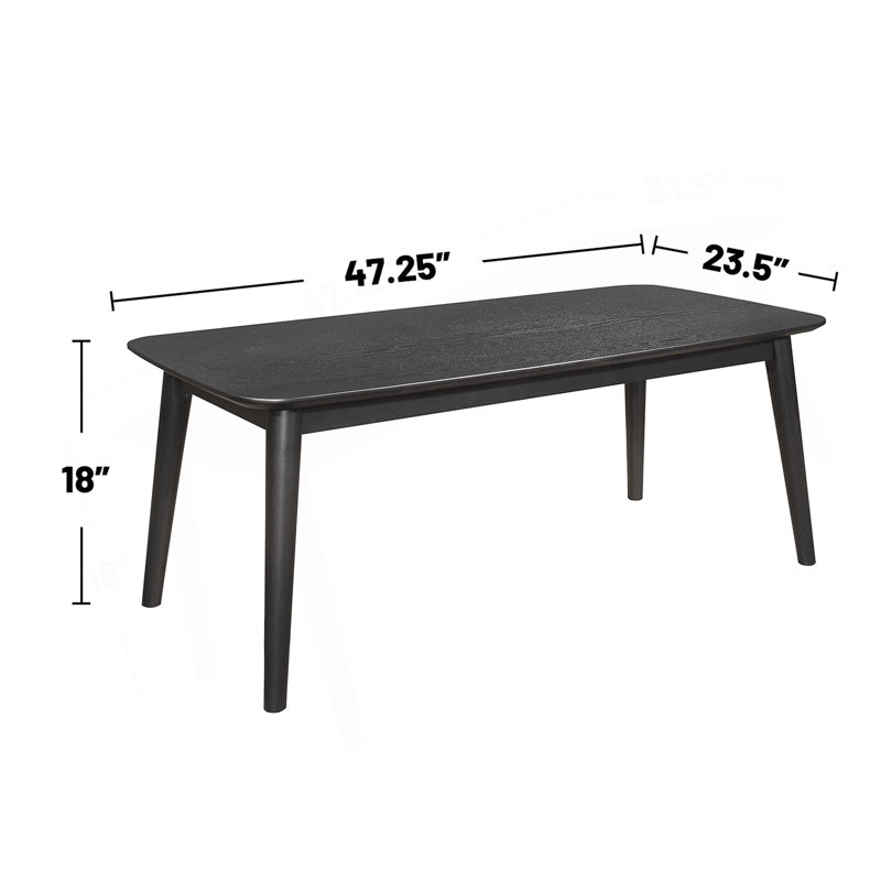 Ensemble de 3 tables basses rectangulaires, noir