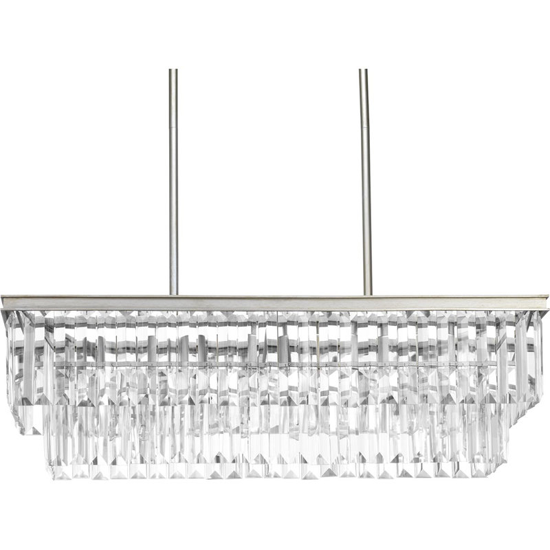 Lustre à 4 lumières Galene, Crête argent