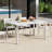 59"×35.4" Outdoor Metal Rectangular Dining Table-2034670905