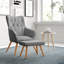 Georgia Upholstered Wingback Chair with Footstool-38292114