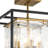 Gilbertsville 4-Light Rippled Glass Square Semi-Flush Mount