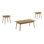 Ensemble de tables basses et tables de bout de 47,25 po - Modern Mid-Century et coins arrondis - Stratifié avec pieds en bois massif - Pour le salon