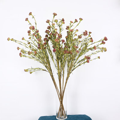 Arrangement floral de fleurs artificielles printemps-été artificiel dans un vase, feuilles de branche, jets de fleurs à longue tige avec fausse eau pour centres de table de salle à manger, décoration de fête de mariage à l'intérieur