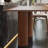 Brown Half-circle Solid Wood Dining Table-933523917