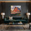 Ferme, grange rouge, toile, art mural-1228911890