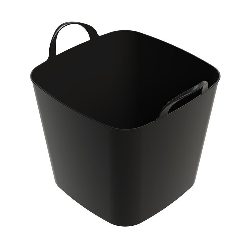 Life Story 26 Quart Flexi Tub, Versatile Storage Tote, Home Organizer, Black, 1