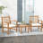 Rafiel Wood 2 - Person Patio Conversation Set with Cushions-1197628428