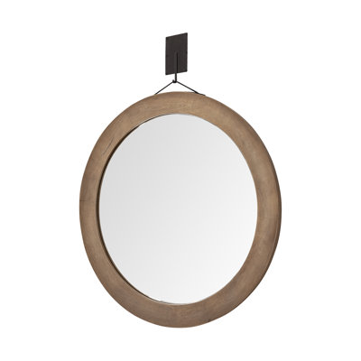 Avram Round Solid Wood Mirror