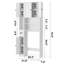 Freestanding Over The Toilet Storage,Bathroom Organizer With 4 Doors & 3 Open Compartments, Adjustable Shelf and Tissue Holder,White