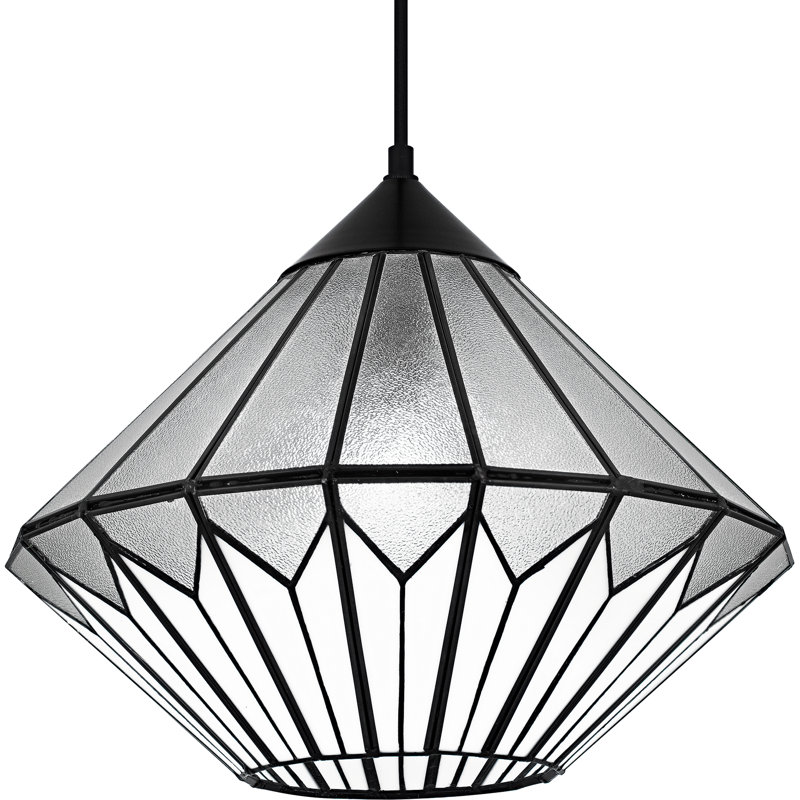 Luminaire suspendu noir mat 1 lumière Olivier