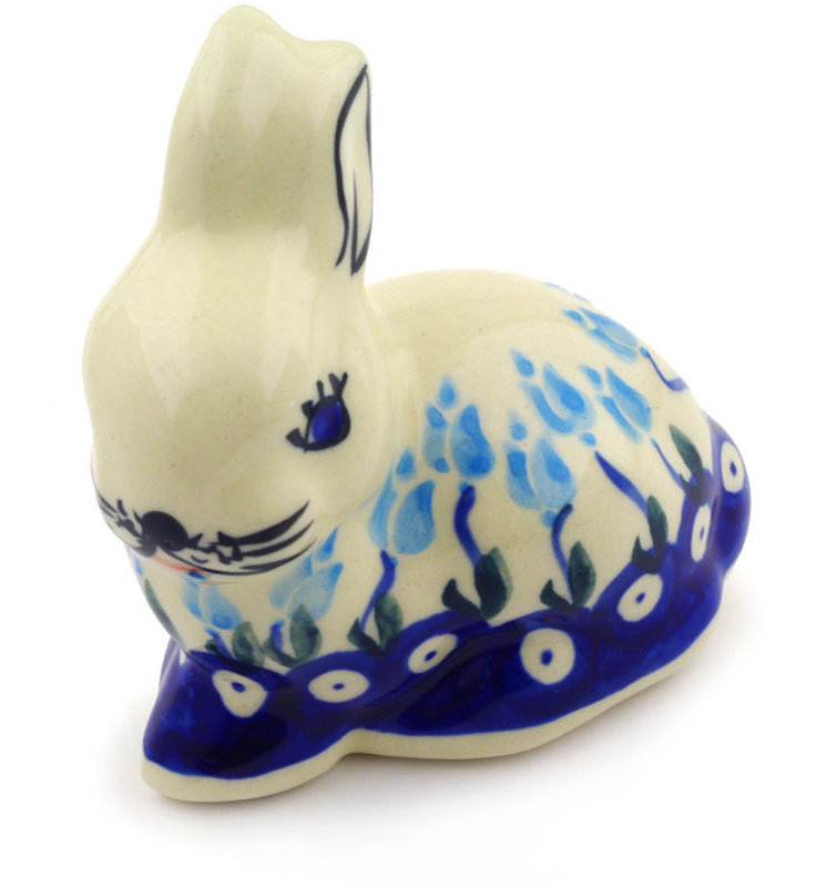 Figurine lapin floral