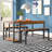 Paulsen 63'' 3 Piece Dining Table Set with 2 Bench & Wine Glass Holder