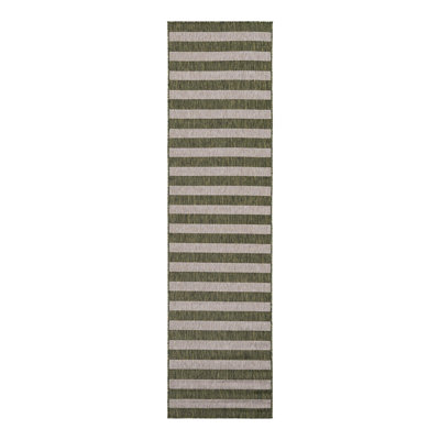 Palominas Striped Green/Gray Indoor / Outdoor Area Rug