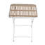 Table pliante carrée, en polypropylène et en métal, pour l'intérieur et l'extérieur, kaki, - stabilisée, aucun assemblage requis