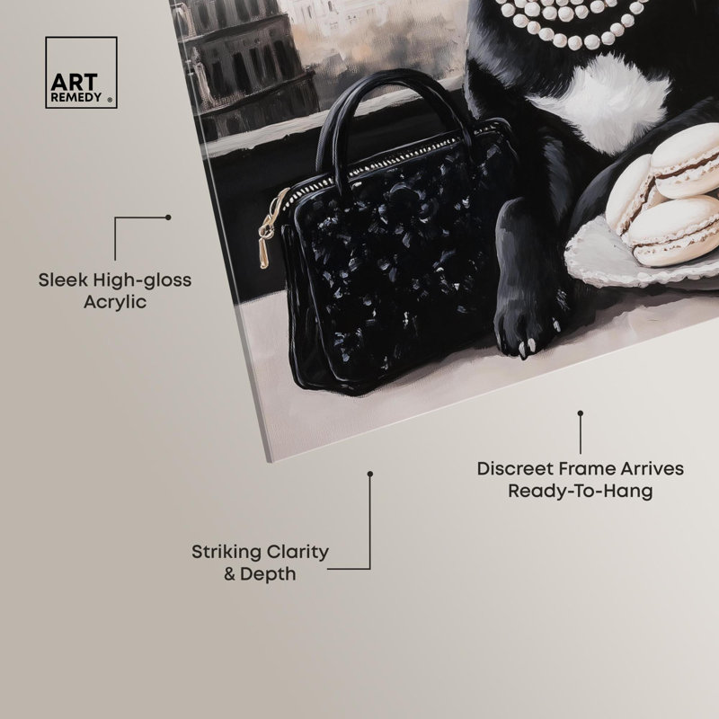 Ensemble de décorations murales chics pour animaux de compagnie parisiens par Art Remedy, prêt à être accroché