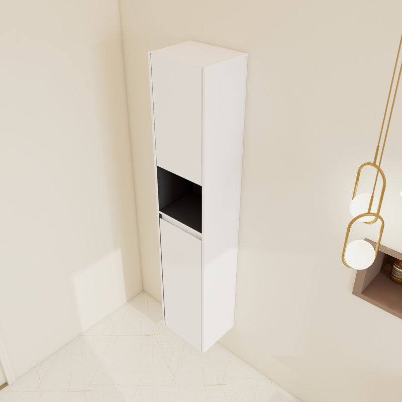 12" Wall-mounted Bathroom Storage Set with 2 Soft Close Doors