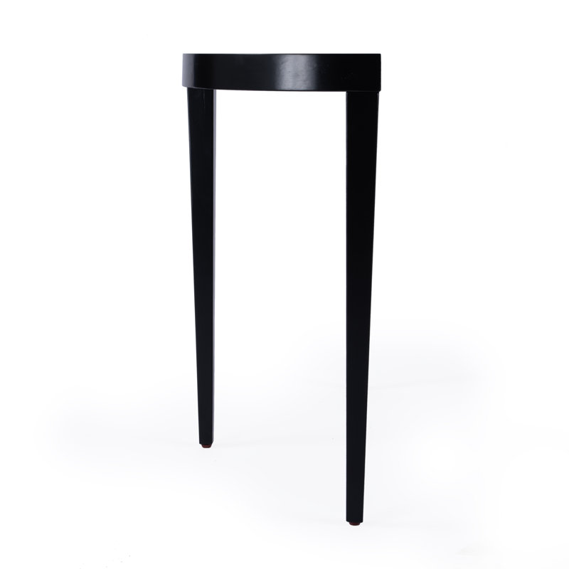 Ingrid Light Burl Console Table, Black