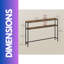 Angellee 120cm Industrial Slim Console Table With 2 Shelves