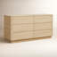 6 Drawer 60" W Double Dresser-1870013167