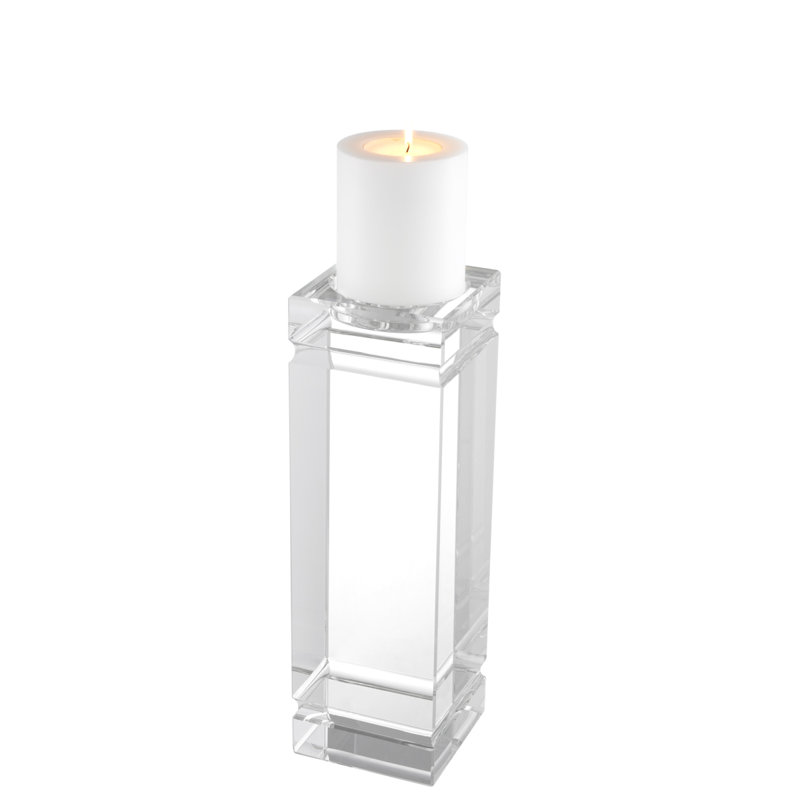 Photophore en cristal Tillary, H 15,75 po x l 4,92 po x P 4,92 po