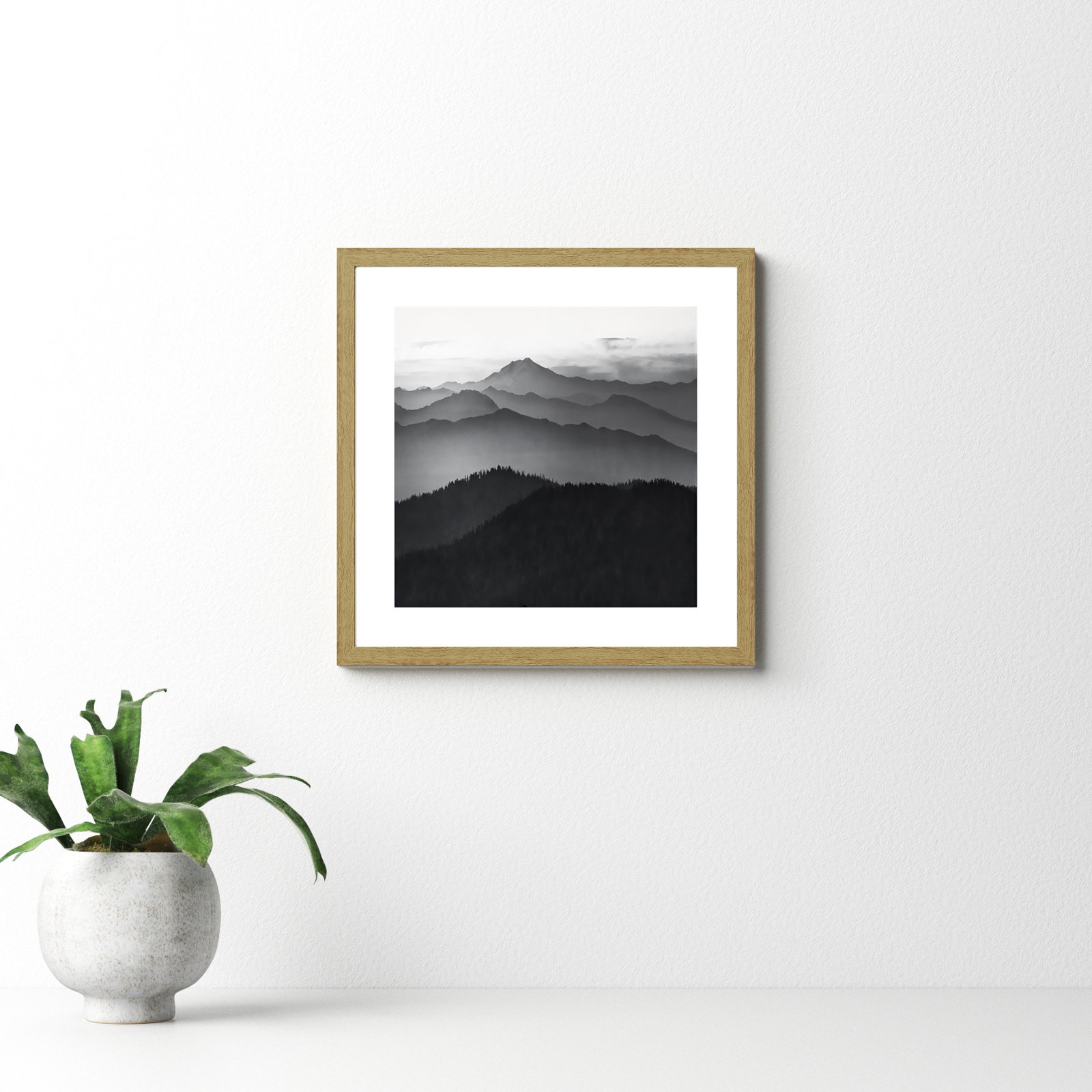 Cascades by Danita Delimont, 17" H x 17" W x 0.75" D, Natural Framed